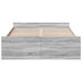 Cadru de pat cu sertare, gri sonoma, 135x190 cm, lemn prelucrat - WALTI WALTI
