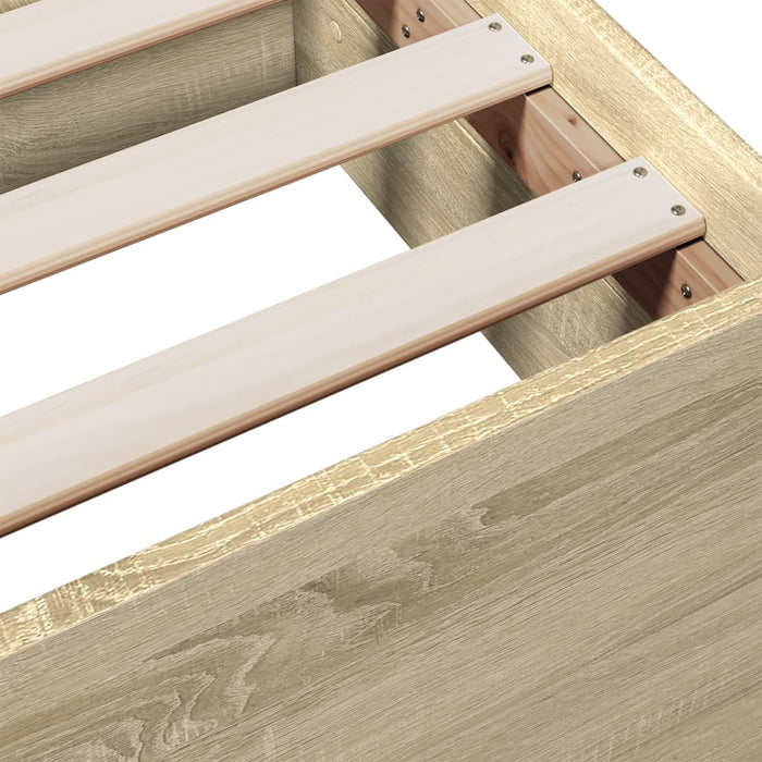 Cadru de pat cu sertare stejar sonoma 120x190 cm lemn prelucrat WALTI