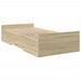 Cadru de pat cu sertare stejar sonoma 100x200 cm lemn prelucrat - WALTI WALTI