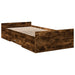 Cadru pat cu sertare stejar fumuriu 100x200 cm lemn prelucrat - WALTI WALTI