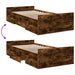 Cadru pat cu sertare stejar fumuriu 100x200 cm lemn prelucrat - WALTI WALTI