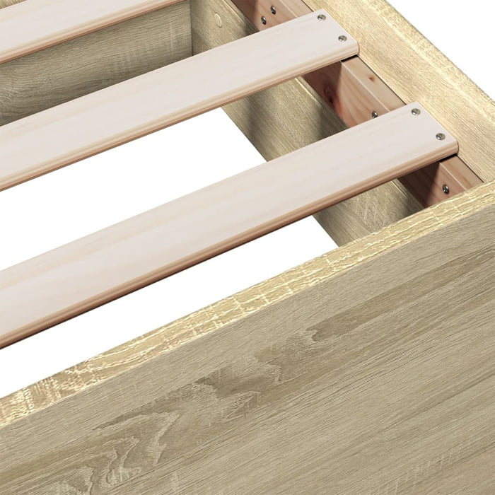 Cadru de pat cu sertare stejar sonoma 90x190 cm lemn prelucrat WALTI