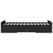 Cadru de pat cu sertare, negru, 75x190 cm, lemn prelucrat - WALTI WALTI