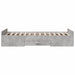 Cadru de pat cu sertare, gri beton, 75x190 cm, lemn prelucrat - WALTI WALTI