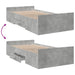 Cadru de pat cu sertare, gri beton, 75x190 cm, lemn prelucrat - WALTI WALTI