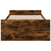 Cadru de pat cu sertare stejar fumuriu 75x190 cm lemn prelucrat - WALTI WALTI