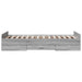Cadru de pat cu sertare gri sonoma 75x190 cm lemn prelucrat - WALTI WALTI