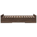 Cadru de pat cu sertare stejar maro 75x190 cm lemn prelucrat - WALTI WALTI