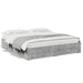 Cadru de pat cu sertare gri beton 200x200 cm lemn prelucrat - WALTI WALTI