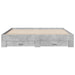 Cadru de pat cu sertare gri beton 200x200 cm lemn prelucrat - WALTI WALTI