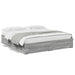 Cadru de pat cu sertare gri sonoma 200x200 cm lemn prelucrat - WALTI WALTI