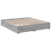 Cadru de pat cu sertare gri sonoma 200x200 cm lemn prelucrat - WALTI WALTI