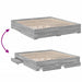 Cadru de pat cu sertare gri sonoma 200x200 cm lemn prelucrat - WALTI WALTI