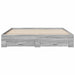 Cadru de pat cu sertare gri sonoma 180x200 cm lemn prelucrat - WALTI WALTI