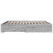 Cadru de pat cu sertare gri sonoma 180x200 cm lemn prelucrat - WALTI WALTI