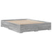 Cadru de pat cu sertare, gri sonoma, 160x200 cm lemn prelucrat - WALTI WALTI