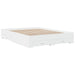 Cadru pat cu sertare alb extralucios 150x200 cm, lemn prelucrat - WALTI WALTI