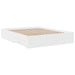 Cadru pat cu sertare alb extralucios 150x200 cm, lemn prelucrat - WALTI WALTI