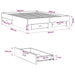 Cadru pat cu sertare alb extralucios 150x200 cm, lemn prelucrat - WALTI WALTI