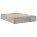 Cadru de pat cu sertare, gri beton, 150x200 cm, lemn prelucrat - WALTI WALTI