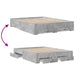 Cadru de pat cu sertare, gri beton, 150x200 cm, lemn prelucrat - WALTI WALTI