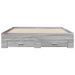 Cadru de pat cu sertare gri sonoma 150x200 cm lemn prelucrat - WALTI WALTI