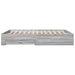 Cadru de pat cu sertare gri sonoma 150x200 cm lemn prelucrat - WALTI WALTI