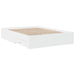 Cadru pat cu sertare alb extralucios 140x190 cm, lemn prelucrat - WALTI WALTI