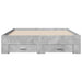 Cadru de pat cu sertare, gri beton, 140x190 cm, lemn prelucrat - WALTI WALTI