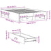 Cadru de pat cu sertare stejar sonoma 135x190 cm lemn prelucrat - WALTI WALTI
