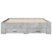 Cadru de pat cu sertare, gri beton, 135x190 cm, lemn prelucrat - WALTI WALTI