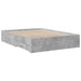 Cadru de pat cu sertare, gri beton, 135x190 cm, lemn prelucrat - WALTI WALTI