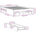 Cadru pat cu sertare stejar fumuriu 135x190 cm lemn prelucrat - WALTI WALTI