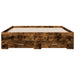 Cadru pat cu sertare stejar fumuriu 120x190 cm lemn prelucrat - WALTI WALTI