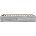 Cadru de pat cu sertare gri sonoma 120x190 cm lemn prelucrat - WALTI WALTI