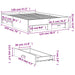 Cadru de pat cu sertare gri sonoma 120x190 cm lemn prelucrat - WALTI WALTI