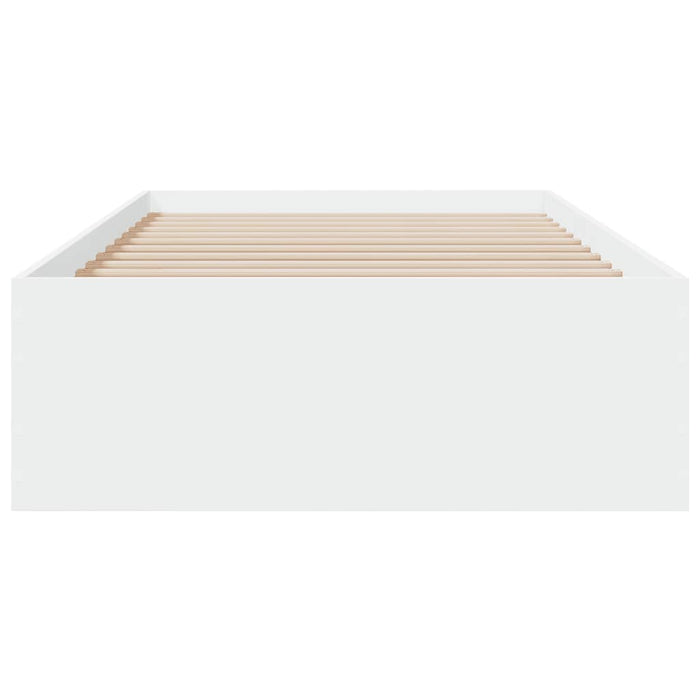Cadru de pat cu sertare, alb, 100x200 cm, lemn prelucrat WALTI