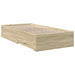 Cadru de pat cu sertare stejar sonoma 100x200 cm lemn prelucrat - WALTI WALTI