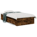 Cadru pat cu sertare stejar fumuriu 100x200 cm lemn prelucrat - WALTI WALTI