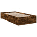 Cadru pat cu sertare stejar fumuriu 100x200 cm lemn prelucrat - WALTI WALTI