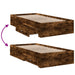 Cadru pat cu sertare stejar fumuriu 100x200 cm lemn prelucrat - WALTI WALTI