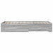 Cadru de pat cu sertare gri sonoma 100x200 cm lemn prelucrat - WALTI WALTI