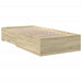 Cadru de pat cu sertare stejar sonoma 90x200 cm lemn prelucrat - WALTI WALTI