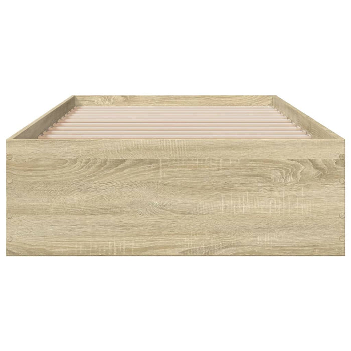 Cadru de pat cu sertare stejar sonoma 90x200 cm lemn prelucrat - WALTI WALTI