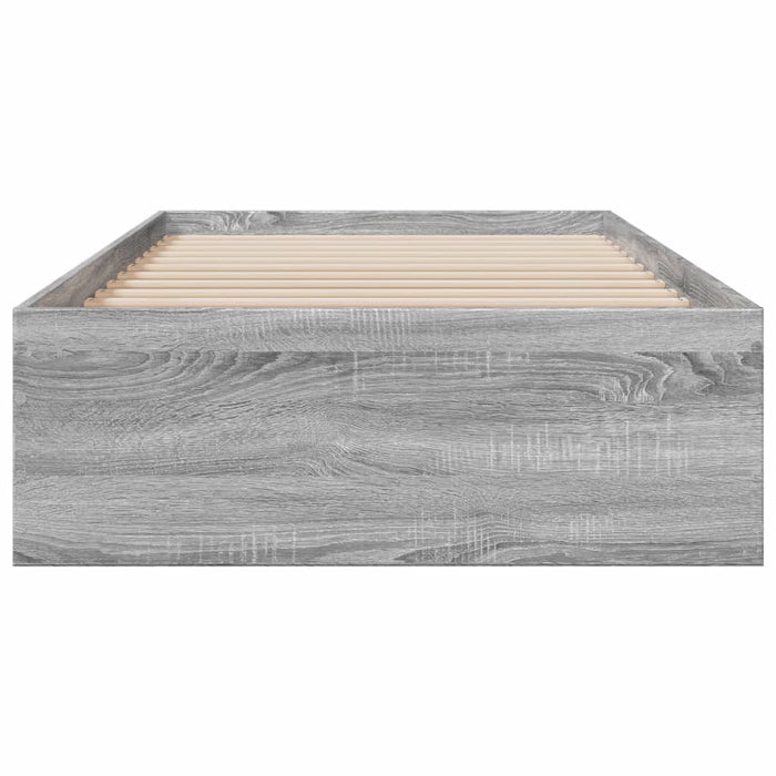 Cadru de pat cu sertare gri sonoma 90x200 cm lemn prelucrat - WALTI WALTI