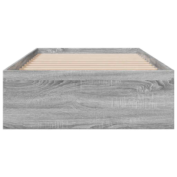 Cadru de pat cu sertare gri sonoma 90x190 cm lemn prelucrat - WALTI WALTI