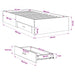 Cadru de pat cu sertare stejar maro 75x190 cm lemn prelucrat - WALTI WALTI