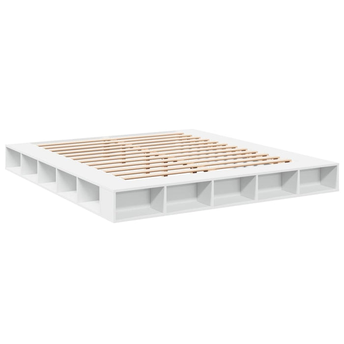 Cadru de pat alb 180x200 cm din lemn prelucrat - WALTI WALTI