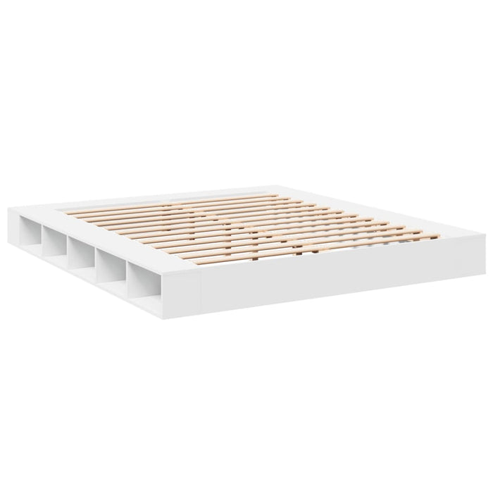 Cadru de pat alb 180x200 cm din lemn prelucrat - WALTI WALTI