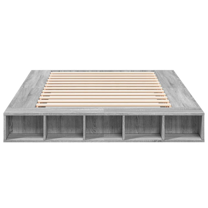Cadru de pat, gri sonoma, 150x200 cm, lemn prelucrat - WALTI WALTI